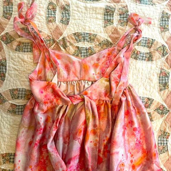 BRAND NWT SILK Delfi Collective Pink Alice Dress - Picture 7 of 10